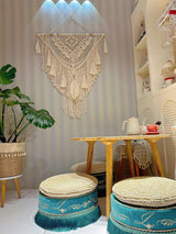 Boho Macrame Wall Hanging - Handwoven Tapestry - Bohemian Home Decor Begonia