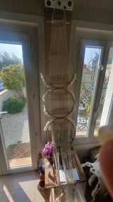 Boho Macrame Wall Hanging - Home Handcrafted Wooden Round Mandala