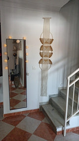 Boho Macrame Wall Hanging - Home Handcrafted Wooden Round Mandala