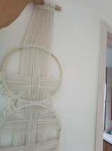 Boho Macrame Wall Hanging - Home Handcrafted Wooden Round Mandala