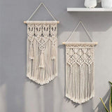 Boho Small Macrame Wall Hanging - Handwoven Tapestry - Bohemian Home Decor