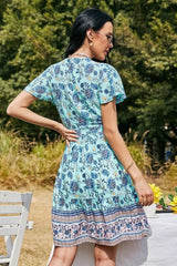 Boho Mini Dress, Sundress, Pink Calla