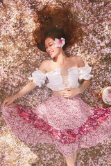 Boho Skirt, Hippie Skirts, Maxi Skirt, Scilla Elise in Pink and Blue