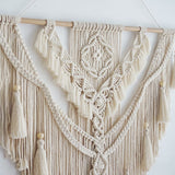 Boho Macrame Wall Hanging - Handwoven Tapestry - Bohemian Home Decor Begonia