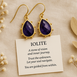 Boho Earrings - Dangle Fluorite Huggie Earrings