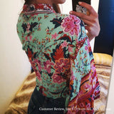 Kimono Robe – “Maribel” Boho Short Cover-Up in Peony Pink Floral
