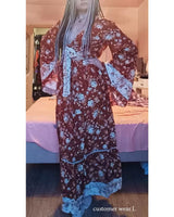 Bohemian Two Piece Set – Bluebell Aria Floral Crop Top and Flowing Maxi Skirt