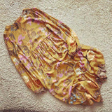 Boho Maxi Gown – “Flower Garden” Loose Floral Dress in Yellow