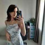 Vintage Dress - Boho Maxi Dress - Floral Print French Women Dress - Summer Strappy Dress Eloise