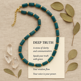 Boho Necklace, Apatite Lariat Chokers Necklace