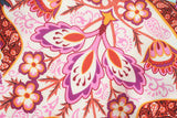 Boho Short Robe – “Sweet Vintage” Pink Floral Kimono Beach Cover-Up for Women