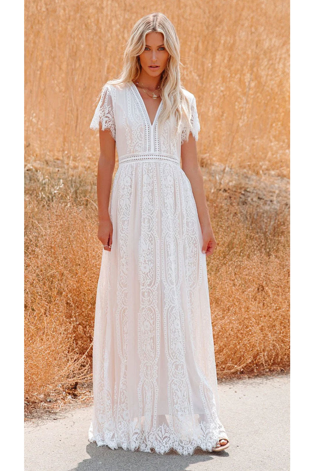 Maxi Dress - Boho Dress - Sundress - Lace Dress