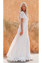 Maxi Dress - Boho Dress - Sundress - Lace Dress - White Altar