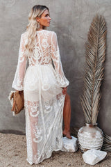Maxi Dress - Boho Dress - Sundress - Lace Dress - White Aitana