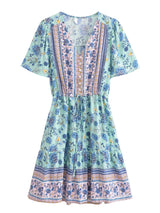 Boho Mini Dress, Sundress, Pink Calla