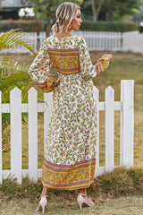 Boho Maxi Gown – “Wild Orchid” Loose Flowing Dress in Yellow