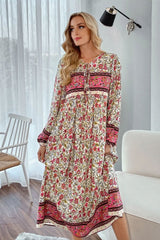 Gown Dress, Boho Maxi Dress, Loose Dress, Pink Mary Rose