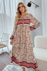 Gown Dress, Boho Maxi Dress, Loose Dress, Pink Mary Rose