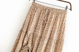 Boho Style Maxi Skirt – “Sahara Spots” High Waist Leopard Skirt for Women