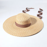 Wide Brim Beach Hats with Ribbon for Women - Sun Hats, Summer Brim, Straw Elodie