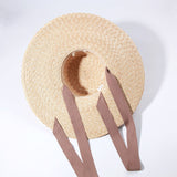 Wide Brim Beach Hats with Ribbon for Women - Sun Hats, Summer Brim, Straw Elodie
