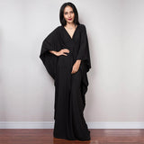 Boho Maxi Dress - Beach Dress, Kaftan Dress Tie White Harmony in 15 colors
