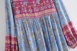 Boho Maxi Gown – “Wild Orchid” Loose Flowing Dress in Yellow