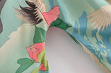 Kimono Robe – “Lily” Boho Short Cover-Up in Peony Green Floral