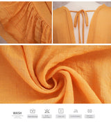 Boho Mini Dress – Boho White Dres – “Bare Grace” Deep V Ruffle Sleeve Mini Sundress