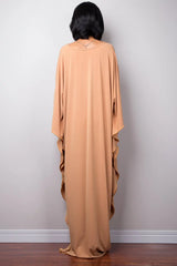 Boho Maxi Dress - Beach Dress, Kaftan Dress Tie White Harmony in 15 colors