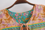 Boho Maxi Gown – “Wild Orchid” Loose Flowing Dress in Yellow