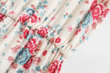 Bohemian Maxi Dress – “Meadow Breeze” Flowy Summer Sundress in Mint & Pink Floral