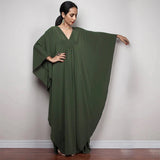 Boho Maxi Dress - Beach Dress, Kaftan Dress Tie White Harmony in 15 colors