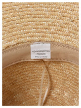 Boho Sun Beach Hat - French Style Lace-Up Wide Brim Straw Hat