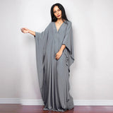 Boho Maxi Dress - Beach Dress, Kaftan Dress Tie White Harmony in 15 colors