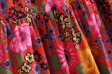 Boho Maxi Skirt – Wild Sunset Hippie Style Skirt in Mustard Yellow for Women, Summer, and Festivals