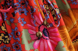 Boho Maxi Skirt – Wild Sunset Hippie Style Skirt in Mustard Yellow for Women, Summer, and Festivals