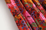 Boho Maxi Skirt – Wild Sunset Hippie Style Skirt in Mustard Yellow for Women, Summer, and Festivals