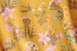 Boho Robe, Kimono Robe,  Beach Cover up, Pink and Yellow Flower