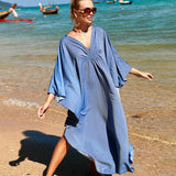 Boho Maxi Dress - Beach Dress, Kaftan Dress Tie White Harmony in 15 colors