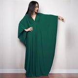 Boho Maxi Dress - Beach Dress, Kaftan Dress Tie White Harmony in 15 colors