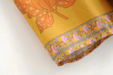 Boho Robe, Kimono Robe,  Beach Cover up, Pink and Yellow Flower