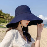 Boho Sun Beach Hat - Foldable Cotton Linen Travel Hat