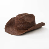 Boho Cowboy Hat - Handmade Raffia Crochet Beach Hat
