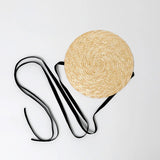 Boho Derby Hat - Straw Woven Disc Sun Hat