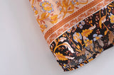 Summer Women Floral Print  Wrap V-neck Beach Wrap Bohemian Mini Dress Kaftan Ladies Short Sleeve Sexy Boho Dresses Vestidos