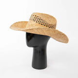Boho Sun Beach Hat - Hollow Raffia Cowboy Straw Hat