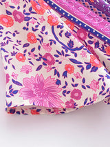 Boho Maxi Dress – “Wild Floral in Purple Lavender” Flowy Sundress for Women