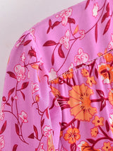 Boho Maxi Gown – “Vacation in Pink” Flowy Dress for Women