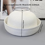 Boho Sailor Hat - Vintage Rolled Edge Straw Beret Hat